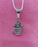 Taarose by Osasbazaar Silver Unicorn Pendant and Chain