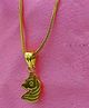 Taarose by Osasbazaar Silver Unicorn Pendant and Chain - Gold