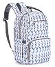 Multipurpose Diaper Backpack Box with Spotty Texture & Leaf Print - Off White