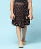 BIBA  Viscose Floral Motif Printed & Tassel Detailed  Skirt - Black