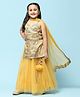 BIBA Sleeveless Seamless Floral Printed Net Lehenga Set - Yellow