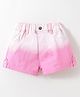 Kookie Kids Mid Thigh Length Dual Toned Solid Shorts - Pink