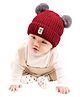 MOMISY Baby Cap Soft Beanie Woolen Hat for Spring Winter Autumn for Newborn Infant Toddler Kids Babies from 1 Year to 5 Years (Red)