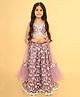 Titrit Sleeveless Sequin Embellished   Choli With Lehenga And Dupatta Set  -Purple