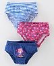 Red Rose Cotton Knit Panties Floral Print Pack of 3 - Blue & Pink