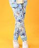 Anthrilo All Over Floral Printed Fleece Joggers - Blue