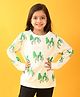 Anthrilo Full Sleeves Cactus Plant Printed Sweatshirt - White