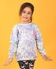 Anthrilo Full Sleeves Seamless Pastel Tie & Dye Fleece Sweatshirt - Grey