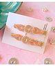 Little Tresses Set Of 2 Ethnic Motif Detailed Alligator Hair Clips - Peach