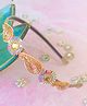 Little Tresses Sequin Embellished Ethnic Motif Detailed Hair Band - Peach