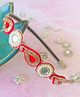 Little Tresses Sequin Embellished Ethnic Motif Detailed Hair Band - Red