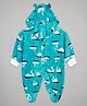 The Sandbox Clothing Co Unisex Full Sleeves Swan Printed Winter Romper - Sea Green