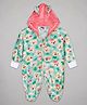 The Sandbox Clothing Co Unisex Full Sleeves Teddy  Printed Winter Romper - Sea Green