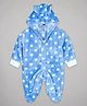 The Sandbox Clothing Co Unisex Full Sleeves Polka Dots Printed Winter Romper - Blue