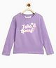 Campana  100% Cotton Jersey Full Sleeves Typography Printed Tee - Lavender
