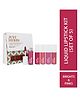 Just Herbs Ayurvedic Liquid Lipstick Kit Set of 5 with Long Lasting Hydrating & Lightweight Lip Colour Brights Pinks - 5 ml Each