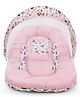 Baybee Cotton Bedding Set with Mattress Mosquito Net Zip Closure Neck Pillow & 2 Bolsters Combo Gadda Set - Pink