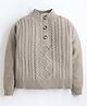 Cherry Crumble By Nitt Hyman Unisex Full Sleeves  High Neck Self Designed Sweater - Beige