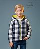 Cherry Crumble By Nitt Hyman Fleece Full Sleeves Gingham Checked Hooded Reversible Jacket - Multi Colour