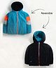 Cherry Crumble By Nitt Hyman Full Sleeves Colour Block Detailed Hooded Reversible Jacket - Multi Colour