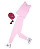 D'chica Sleeveless Ribbed Thermal Tank Top & Leggings Set - Pink