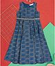 Akkriti by Pantaloons Sleeveless Block Motif Designed & Sequin Embellished  Dress - Petrol Blue