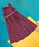 Akkriti by Pantaloons Sleeveless Block Motif Designed & Sequin Embellished  Dress - Wine Purple