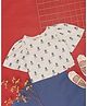 Akkriti by Pantaloons Half Sleeves Floral Motif  Printed Top - Off White