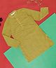 Indus Route by Pantaloons Full Sleeves Striped Designed Kurta - Mustard Yellow