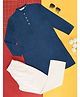 Indus Route by Pantaloons Full Sleeves Solid Kurta Set - Blue