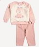 Wingsfield Full Sleeves Animal Detailed Sweatshirt & Joggers - Beige