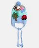 MayRa Knits Flower & Tree With Car Hand Knitted Bobble Cap - Blue