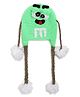 MayRa Knits Monster Detailed Hand Knitted Cap - Green