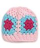 MayRa Knits Self Designed Hand Knitted Cap - Pink-  Diameter 45.72 Cms