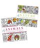 Pack of 2 Colouring Books for Adult with Tear Out Sheet - Animal and Nature