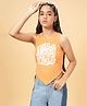 Coolsters by Pantaloons Sleeveless Text Printed Top - Orange