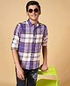 Coolsters by Pantaloons Full Sleeves Window Pane Checked Shirt - Purple