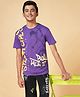 Coolsters by Pantaloons Half Sleeves Typography  Printed Tee - Purple