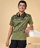 Coolsters by Pantaloons Half Sleeves Typography  Printed Tee - Olive Green