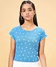 Coolsters by Pantaloons Half Sleeves Daisy Floral Printed Tee - Blue