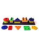Vinmot Learning Geometric Shape Sorting and Stacking Activity Puzzle Blocks for Kids - Multicolour
