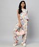 TeenTrums Sleeveless Mosaic Printed Co Ord Set - Pink
