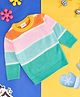 Pantaloons Baby Full Sleeves Colour Block Detailed Pullover Sweater -Multi Colour