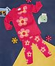 Pantaloons Baby Full Sleeves Frill & Floral Detailed  Top & Pant - Pink Red