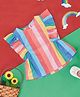 Pantaloons Baby Cap Frill Sleeves Rainbow Striped Pattern Top - Multi Colour