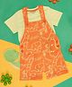 Pantaloons Baby Half Sleeves Dinosaur Printed Overall and Dungaree Sets - Yellow