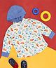 Pantaloons Baby Full Sleeves Animals Printed Hooded Shirt - White