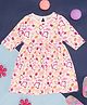Pantaloons Baby Full Sleeves Abstract Printed Dress - Light Pink
