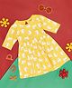 Pantaloons Baby Full Sleeves Cats Printed Dress - Yellow
