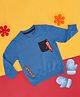Pantaloons Baby Full Sleeves Placement Text Printed Sweatshirt - Petrol Blue